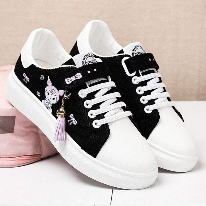 Luna Canvas Sneakers - Kawaii Stijl voor Alle Seizoenen