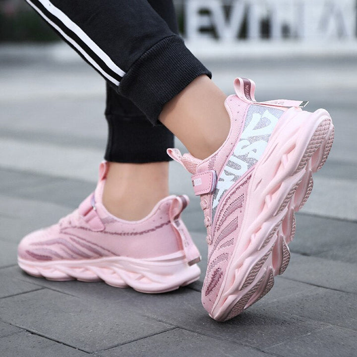 Zoë - Ademende dames sneakers (Roze)