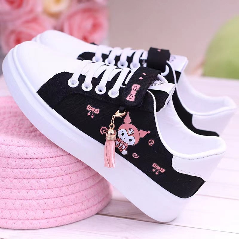 Luna Canvas Sneakers - Kawaii Stijl voor Alle Seizoenen