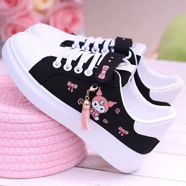 Luna Canvas Sneakers - Kawaii Stijl voor Alle Seizoenen