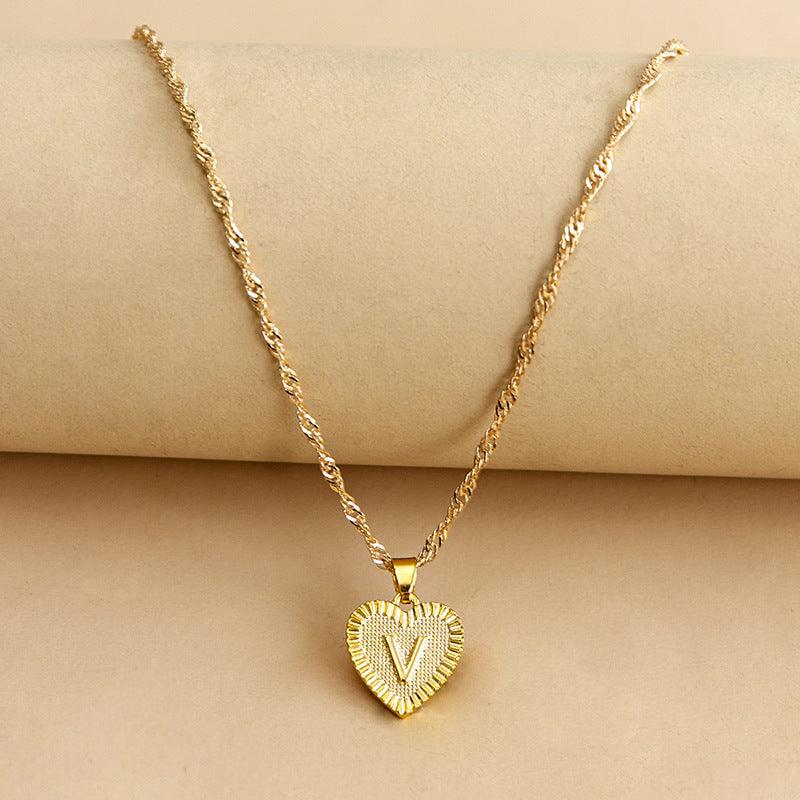 Isabelle - Initiaal Hart Hanger Ketting