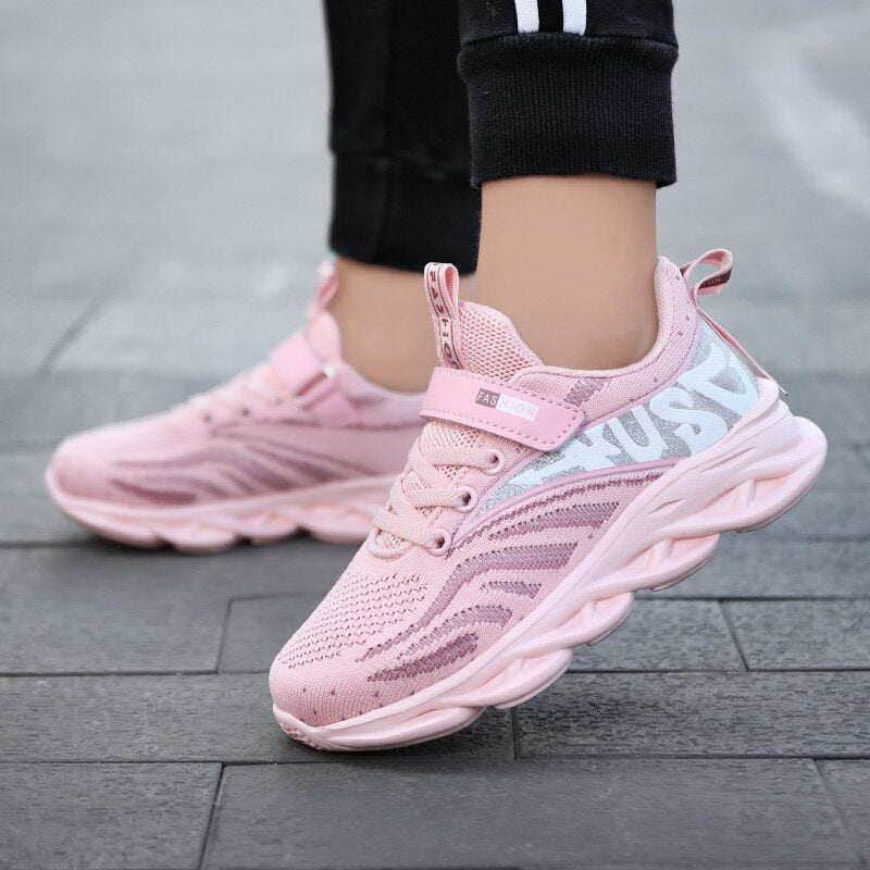 Zoë - Ademende dames sneakers (Roze)