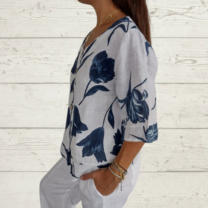 Janneke | Elegante Blouse met V-hals