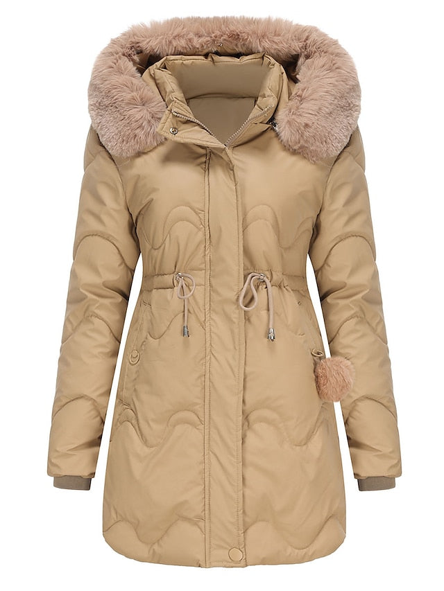 Amanda | Elegante gevoerde Dames winter jas